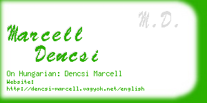 marcell dencsi business card